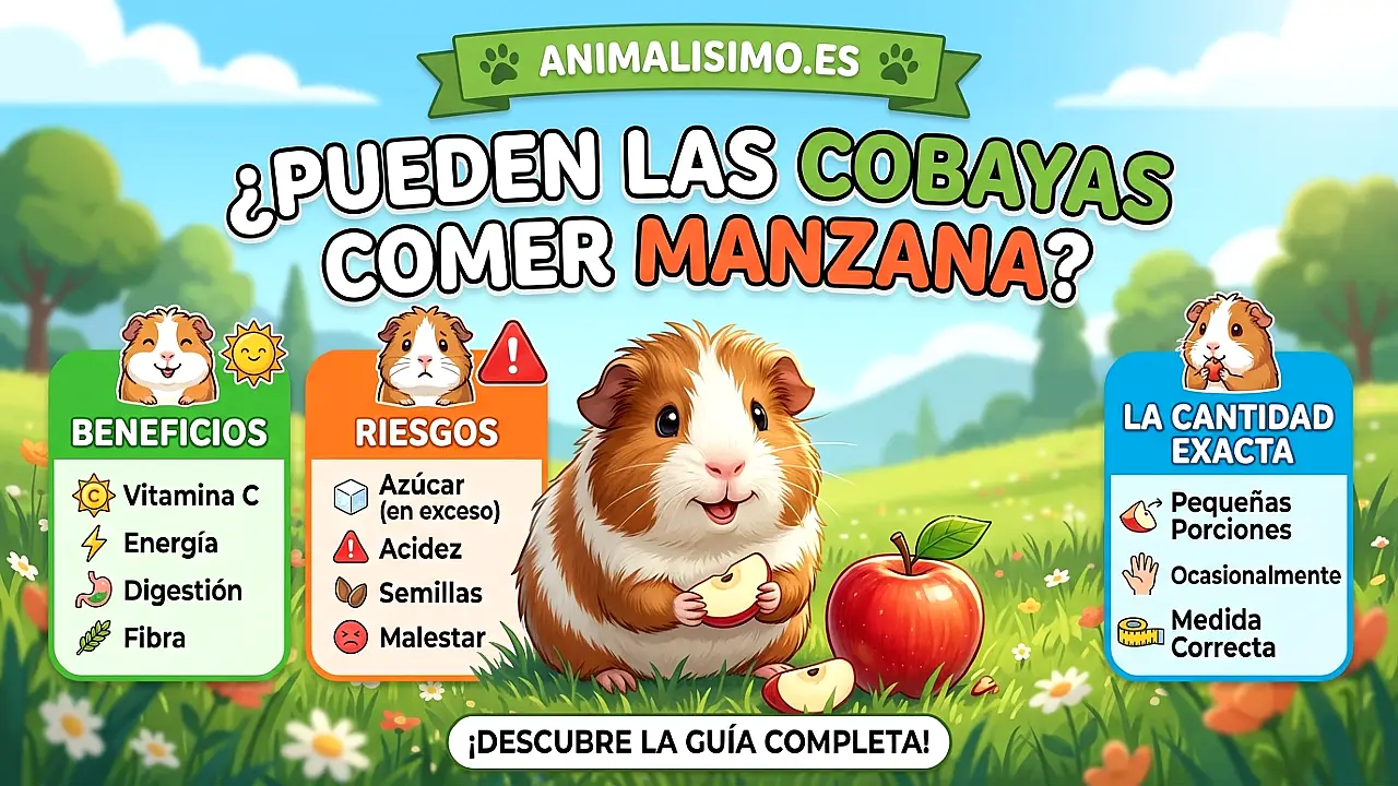 ¿Pueden las cobayas comer manzanas? Beneficios, riesgos y cantidad exacta